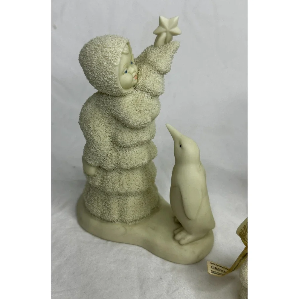 Snow Babies Dept 56 Starshine Make it Shine Found Biggest Star Set 3